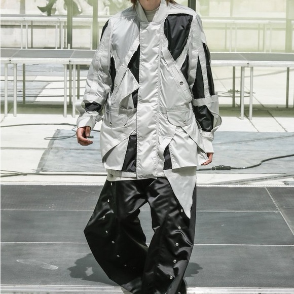 Rick Owens SS19 Babel Runway Cut Out Rod Ripped Jacket Sz 48